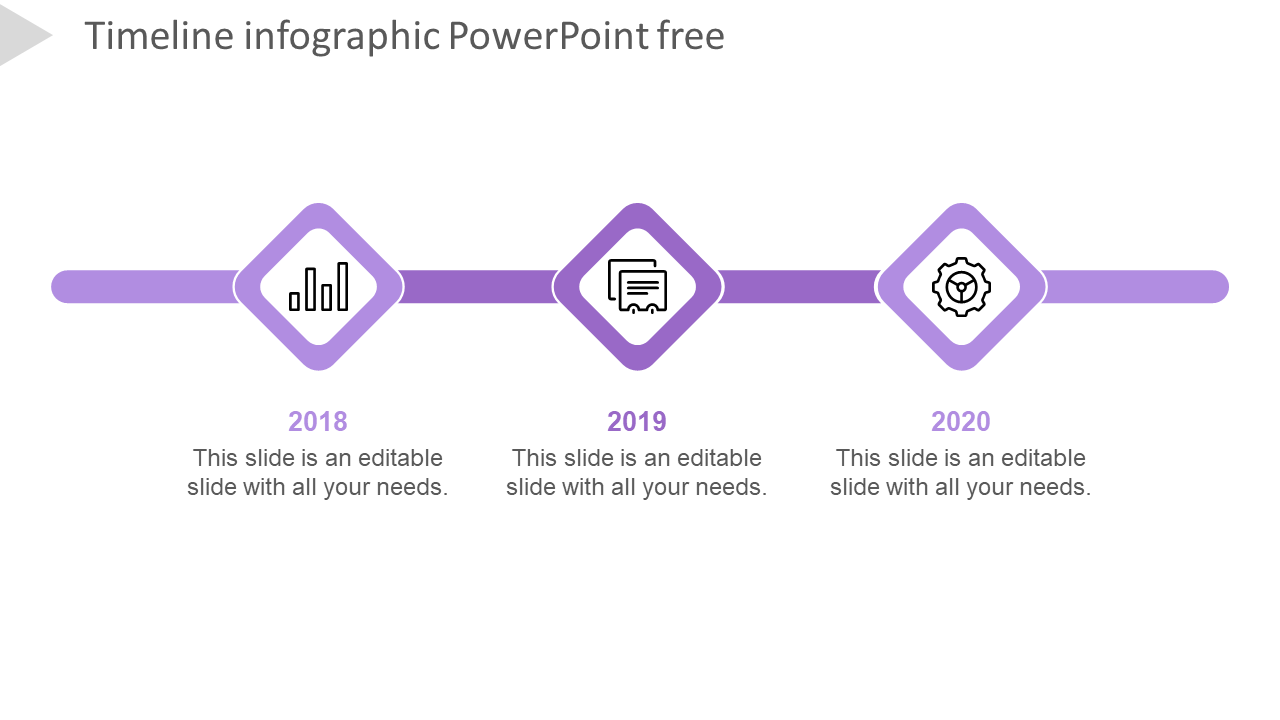 timeline infographic powerpoint free-3-purple